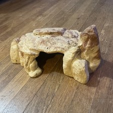 Imagitarium Marbled Reptile Cave Hide Large Basking Rock Resin Gecko Snake 9x8x4