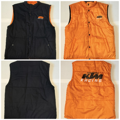 KTM Racing Powerwear - Men's Vest - Reversible Orange Black Motorcycle - Large