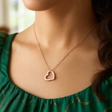 14k Rose Gold Heart Pendant