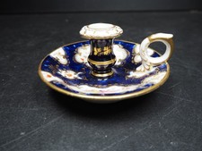 Antique Coalport? Bone China Small Chamberstick Candleholder