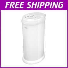 Steel Diaper Pail - Odor Locking, No Special Bags - White