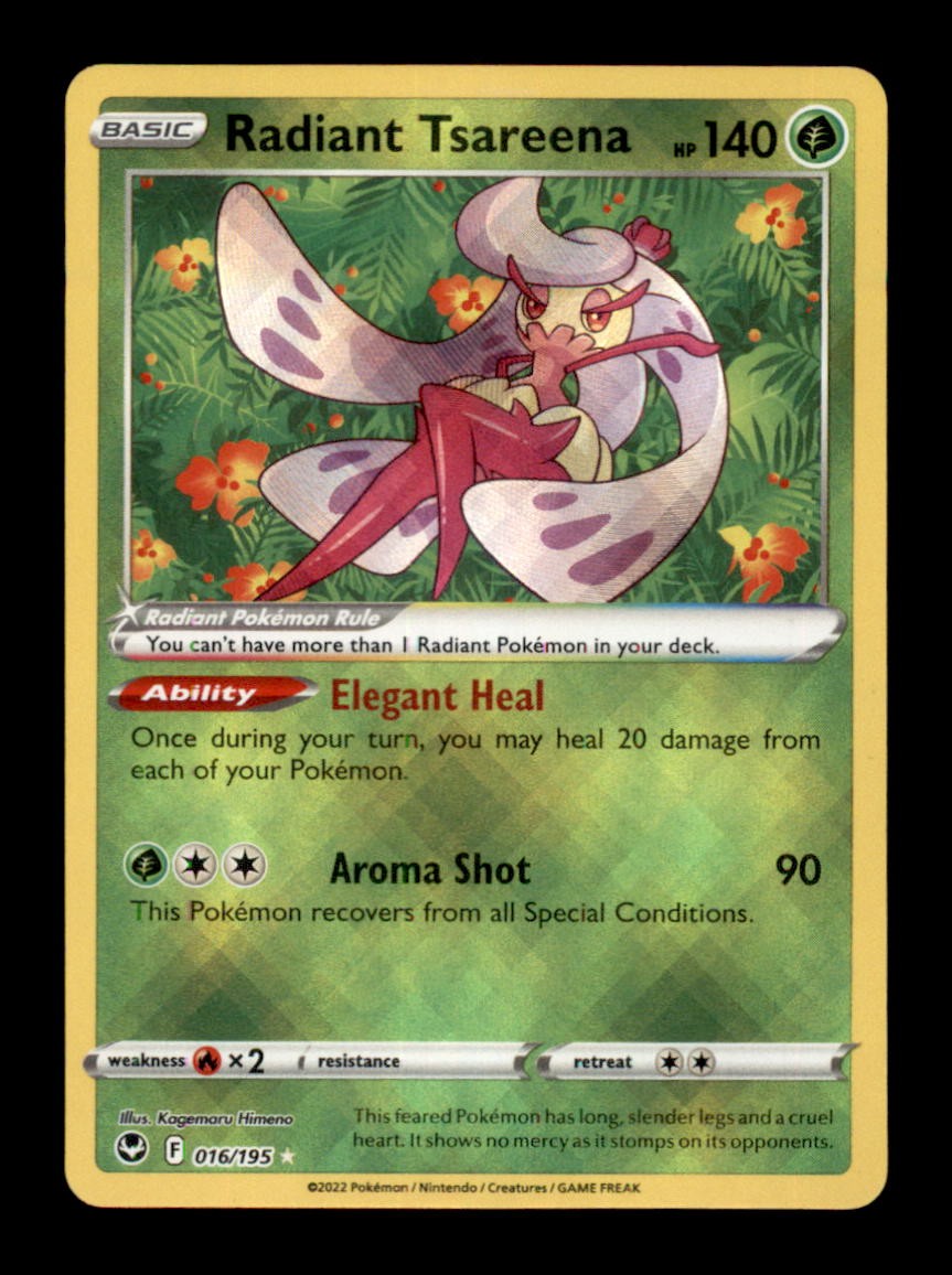 RADIANT TSAREENA 016/195 - HOLO RADIANT RARE - SILVER TEMPEST - NM/M