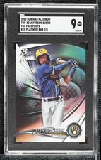2022 Bowman Platinum Top Prospects Red Bar 2/5 Jeferson Quero SGC 9 MINT b4d