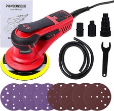 Exzenterschleifer Rotationsschleifer 350W 150mm 10000 U/min 8 Schleifpapiere