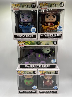 New Funko Pop! Disney Trains Villains Collectible Set of 5 Funko Exclusive POPs