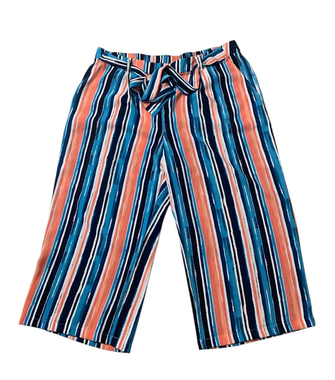 Est 1946 Wide Leg Pants Womens 22/24W Multicolor Striped Stretch Hi-Rise-image