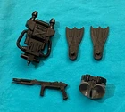 G.I. GI JOE gijoe EELS WAIST body part + WEAPONS lot #2 gun backpack FREE SHIP
