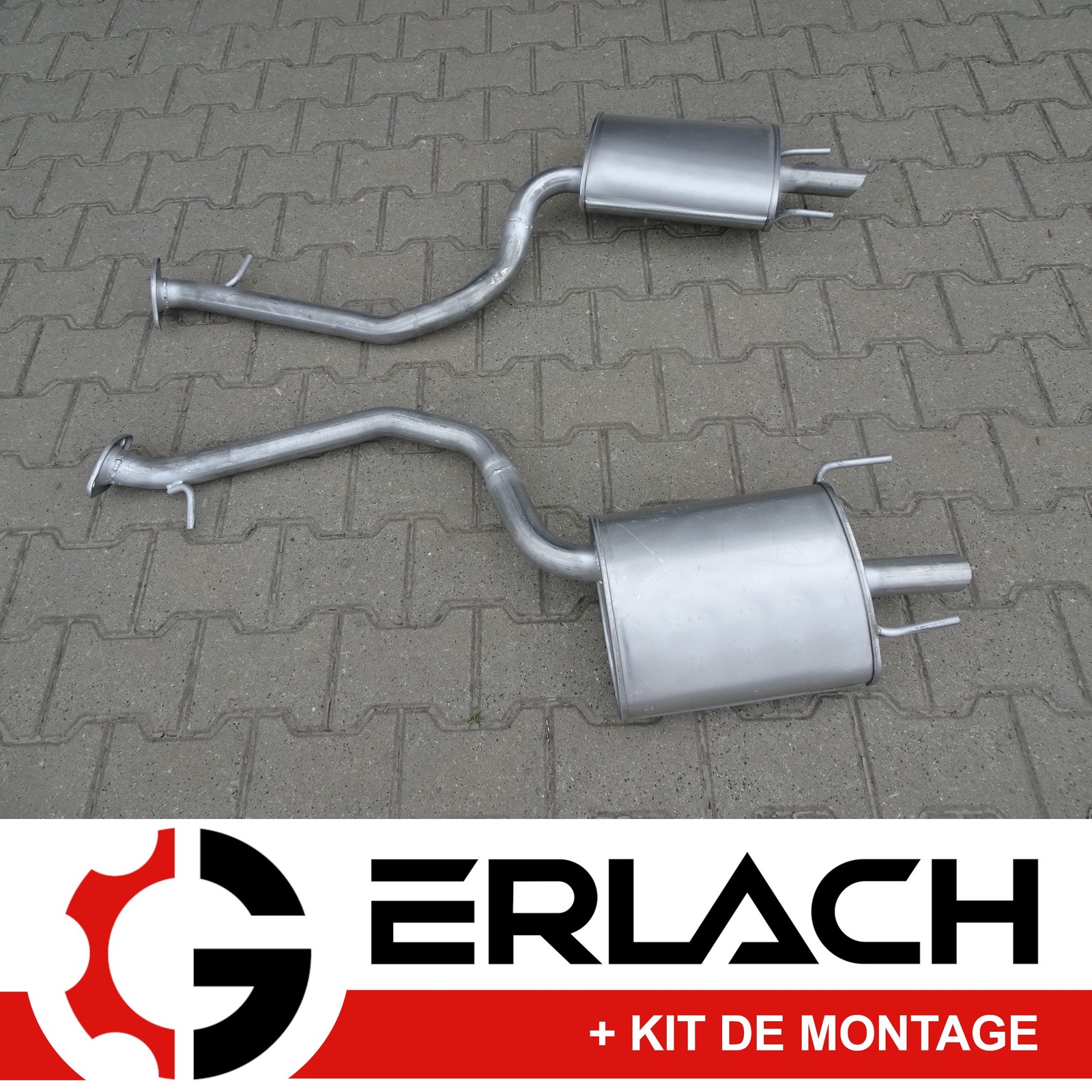 Silencieux echappement pour Lexus GS 250 inox avec tube de raccordement