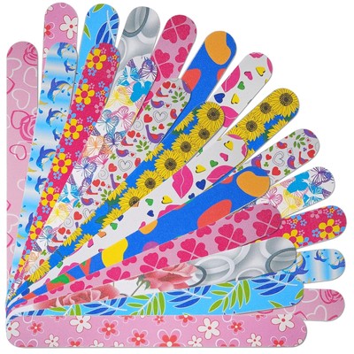 Nail Files 24 Pack Colorful Emery Board Nail File for Natural Nails Double Si...