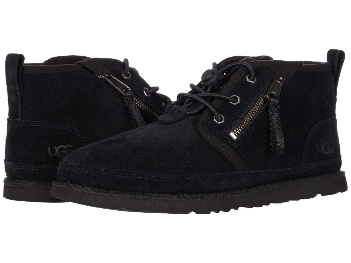 UGG Australia Kern Rider Leather Sheepskin Mens Black Moto Zip Boots Size 10 US UGG Zip Boots for Men for Sale | Shop New & Used Men main image 2