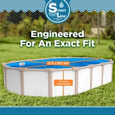Smartline 15' x 26' x 54" Oval 25 Gauge Overlap Above Ground Swimming Pool Liner