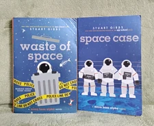 Lot Of 2 Stuart Bibbs Moon Base Alpha Books-Waste Of Space, Space Case MC-2