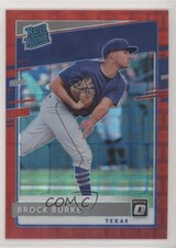 2020 Donruss Optic Rated Rookies FOTL Red Pandora Prizm 72/79 Brock Burke uk2
