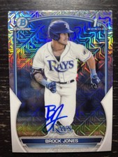 2023 Bowman Chrome - Brock Jones Mojo Refractor (RC) - Raw IP Auto - No COA