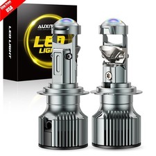 Auxito H7 Led Projector Lens Led Headlight Bulbs 6500k White Hi Low Beam 50000lm