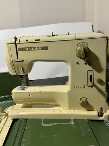 Bernina Record 730 Sewing Machine w/ Pedal Extension Table Manual Case WORKS