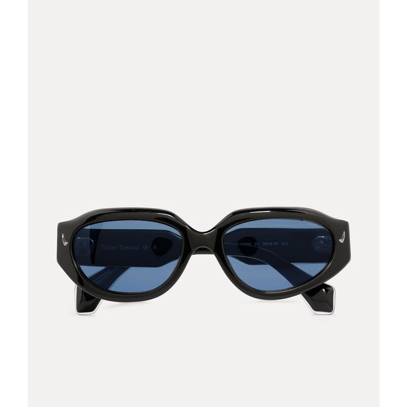 NEW Vivienne Westwood Grace Sunglasses Oval Black Frames Studio 54