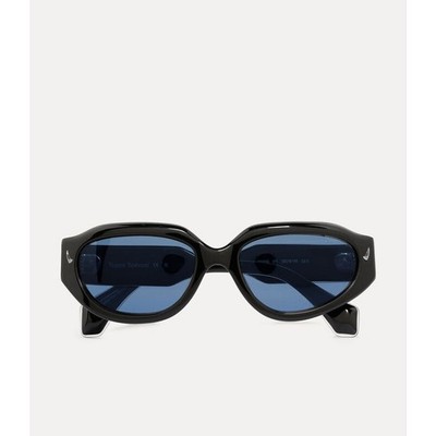 NEW Vivienne Westwood Grace Sunglasses Oval Black Frames Studio 54