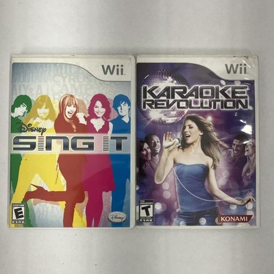 Karaoke Revolution & Disney Sing It (Nintendo Wii) Complete W/ Manuals Bundle