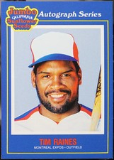 1990 Jumbo California Sunflower Seeds #14 Tim Raines Baseball NM