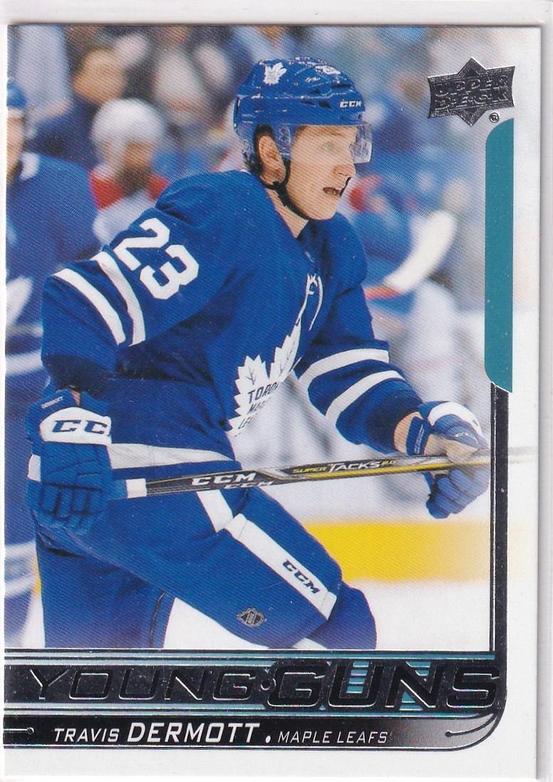 18/19 UD SERIES 1 TRAVIS DERMOTT YOUNG GUNS RC SP ROOKIE #228