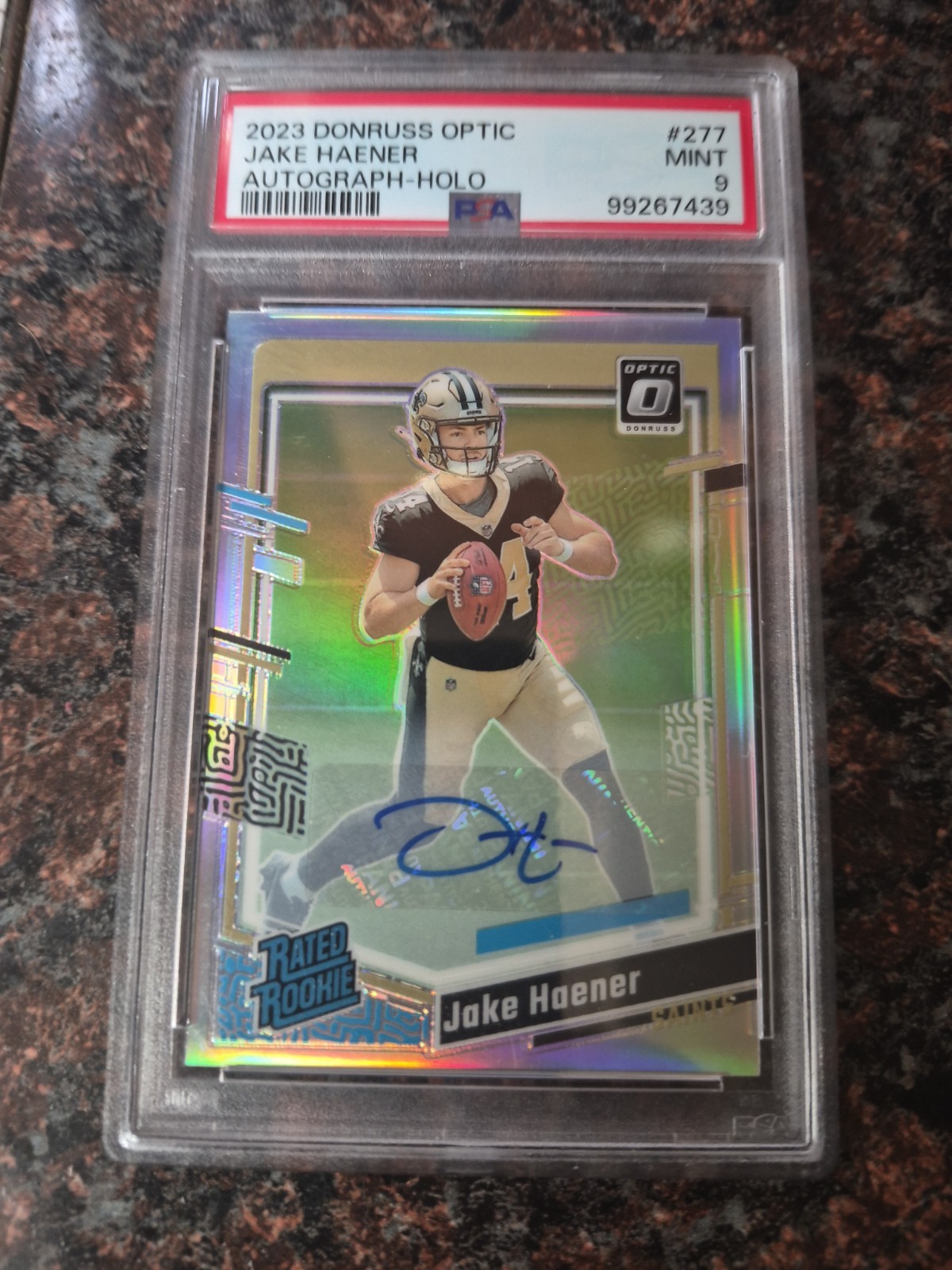 Jake Haener Panini Donruss Optic #277 Autograph Holo