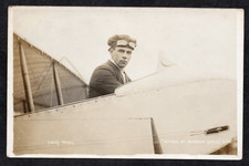 Postcard Early Aviation pilot Louis Noel in Flying at Hendon Series RP