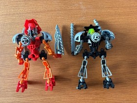 LEGO Bionicle Toa Tahu Nuva 8572 & Onua Nuva 8573 Both Sets 100% Complete 