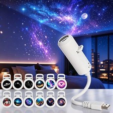 Galaxy Star Projector LED Night Light Starry Sky HD Bedroom Ceiling Room Decor