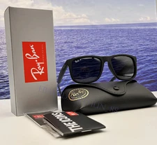 RB4165 622/2V Ray-Ban Justin Polarized Sunglasses Matte Black Grey 54mm
