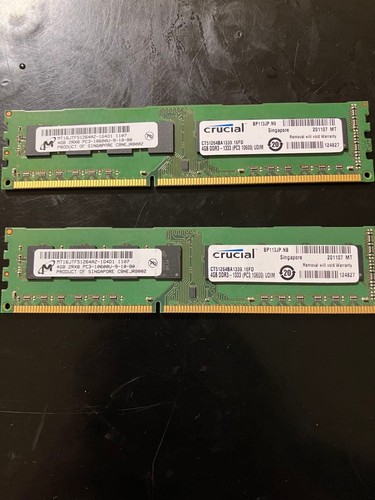 Crucial 4GB DDR3 RAM MT8JTF12864AZ-1G4D1 2 Module 1333MHz 1600MHz