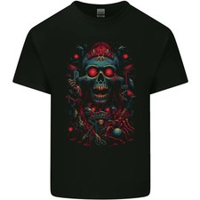 Camiseta de algodón ligero Evil Night Demon Skull para hombre