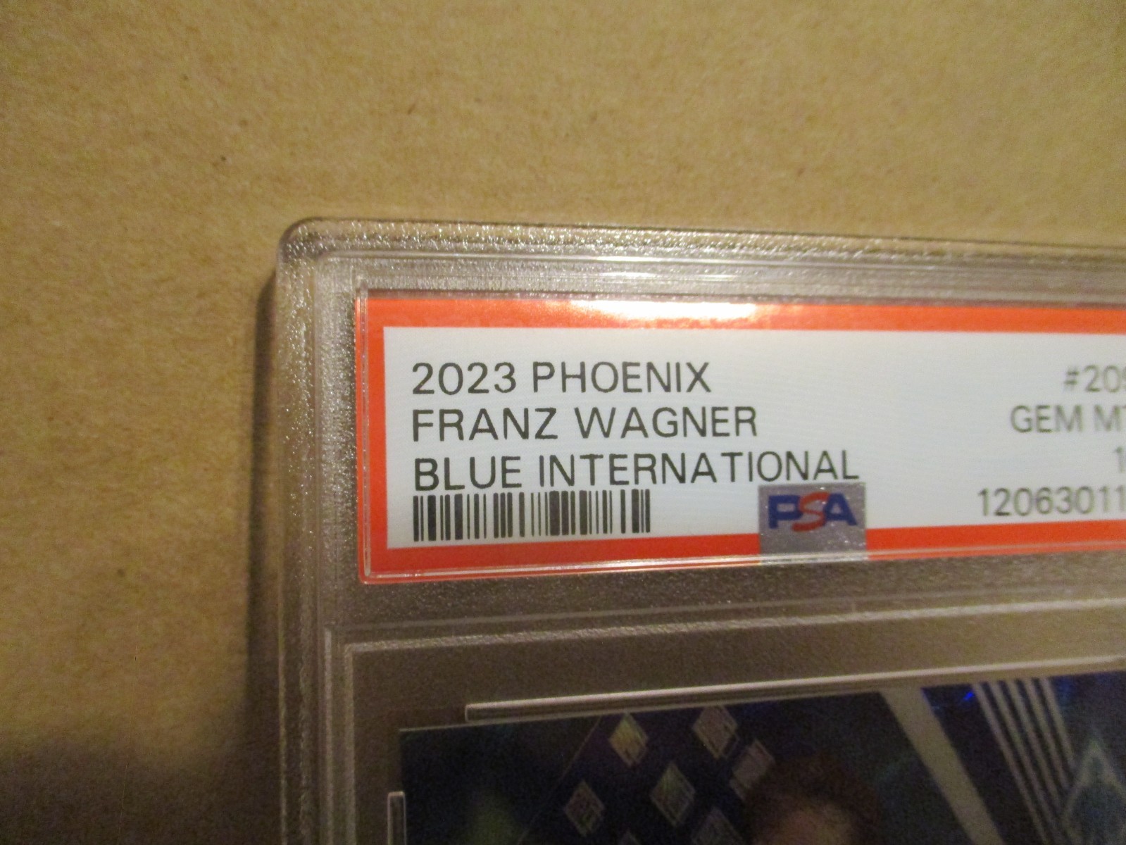 2023-24 PHOENIX FRANZ WAGNER #209 BLUE INTERNATIONAL 19/35 PSA 10 GEM MINT MAGIC view 3