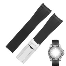 21mm 22mm Silicone Rubber Watch Strap Waterproof Sports Band for Rolex