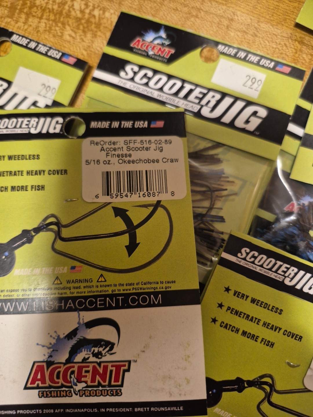 ACCENT FISHING * SCOOTER WOBBLE HEAD JIG LOT * NEW ( 72 ) - Image 7
