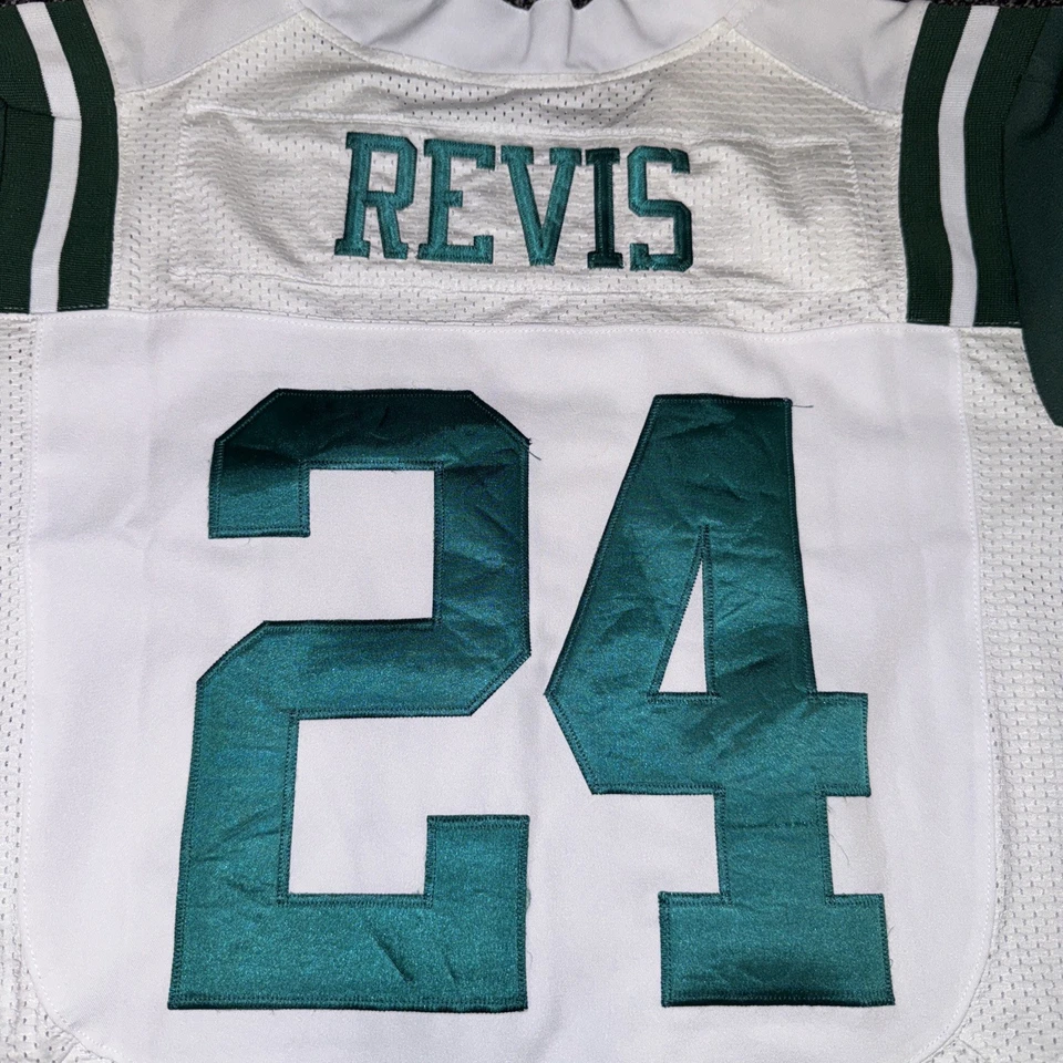 Darrelle Revis 2000s New York Jets Jersey On Field 48 Men’s NFL Sewn - Image 2 of 4