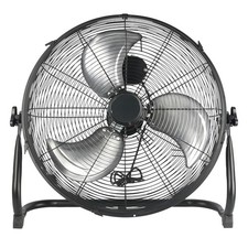 18 Inch High Velocity Floor Standing Fan Metal Construction 3 Speed for Home Gym