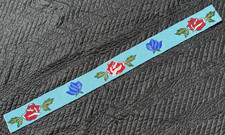 Plains Indian Beaded Belt Native American Flower Design 39.25"x3.25"