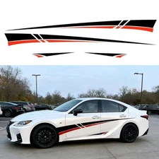 2x Black Red Side Body Door Fender Vinyl Decal Sticker For Lexus