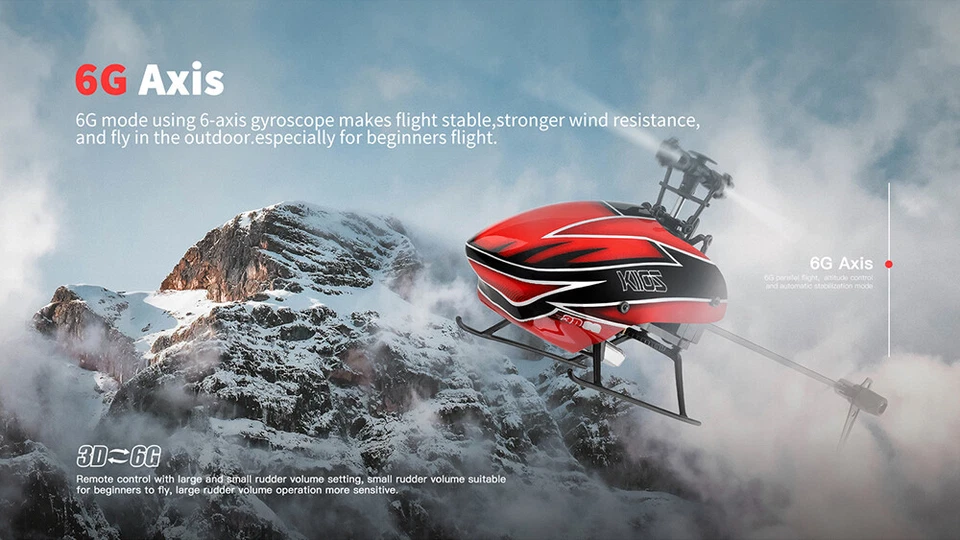 Wltoys XK K110S 6CH 3D 6G System Single Paddle Brushless RC Helicopter Aircraft - Image 3 of 4