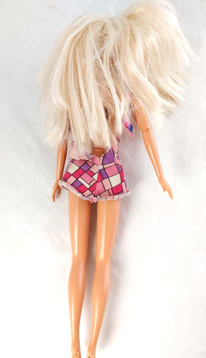 Vtg 1966 Barbie Blonde w Green Eyes Back Lever Moves Jointed Arms #17916