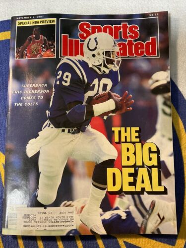 Sports Illustrated Eric Dickerson Indianapolis Colts / Jordan November 9 1987 - Afbeelding 1 van 1