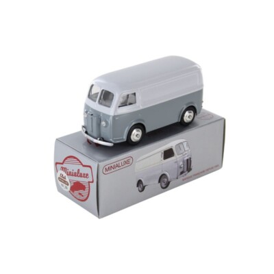 Coffret Minialuxe 66 Ans - Peugeot D4A 1956 Au 1/43, Fourgon Tôlé Beige, Métal/plastique, Neuf