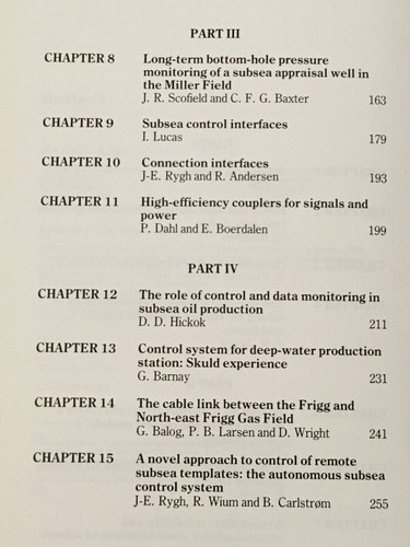 Subsea Control and Data Acquisition SUT 1986 - Subsea Technology and Engineering - Picture 4 of 9
