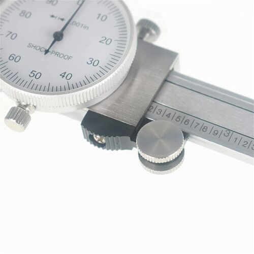 Pinza quadrante 6" 0,001 acciaio inox antiurto misura a 4 vie con plastica - Foto 6 di 7