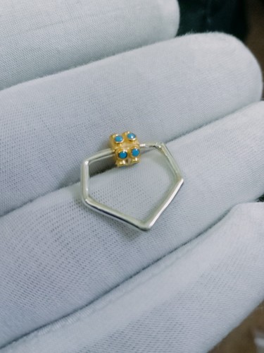 Fermoir En Pierre Turquoise En Argent Sterling 925, Fermoir À Mousqueton - Picture 7 of 9