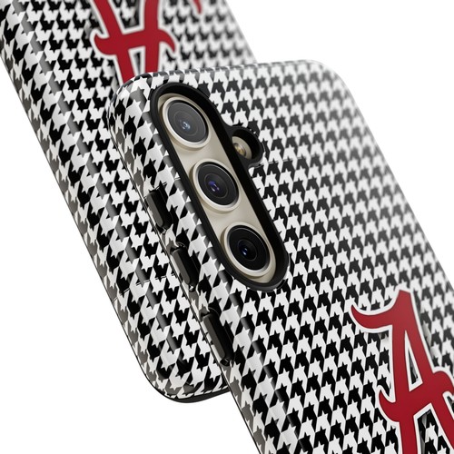 Alabama Houndstooth Phone Case, Tough Cases, College Fan Gear, Initial A - 第 202/266 張圖片