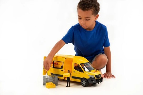 MB Sprinter Courier DHL Livraison avec chauffeur Bruder jouet voiture maquette 1/16 1:16 - Photo 6 sur 6