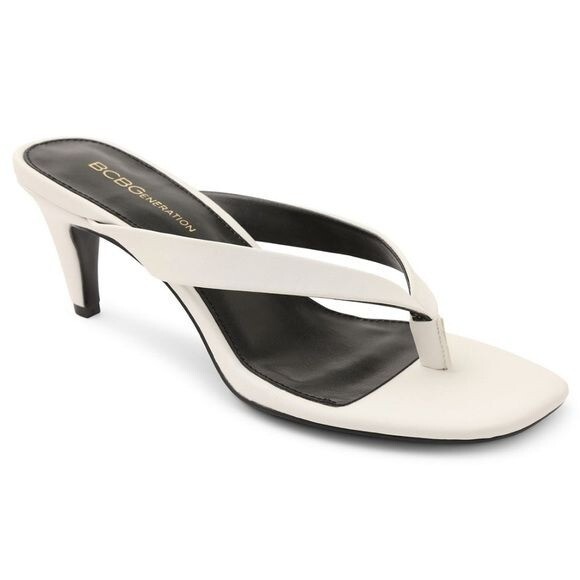BCBGeneration Womens Tabina White Sandal Shoes SIZE 6M for sale
