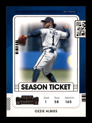 2021 Panini Contenders #1 Ozzie Albies Atlanta Braves
